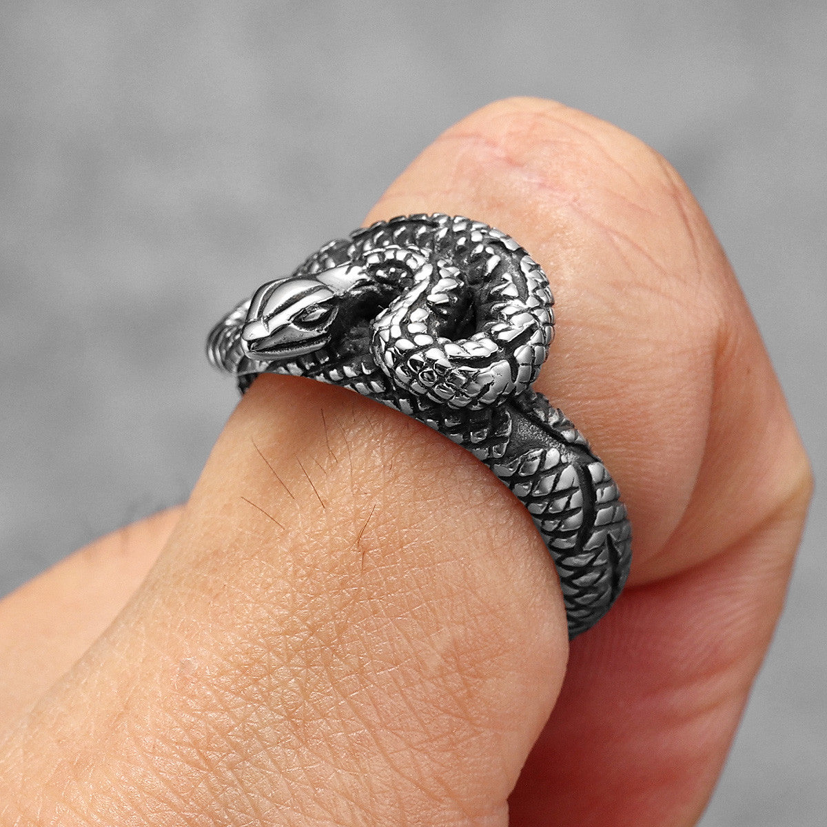 Snake Collection ll | No Fade 316L Solid Stainless Steel Men Snake Rings