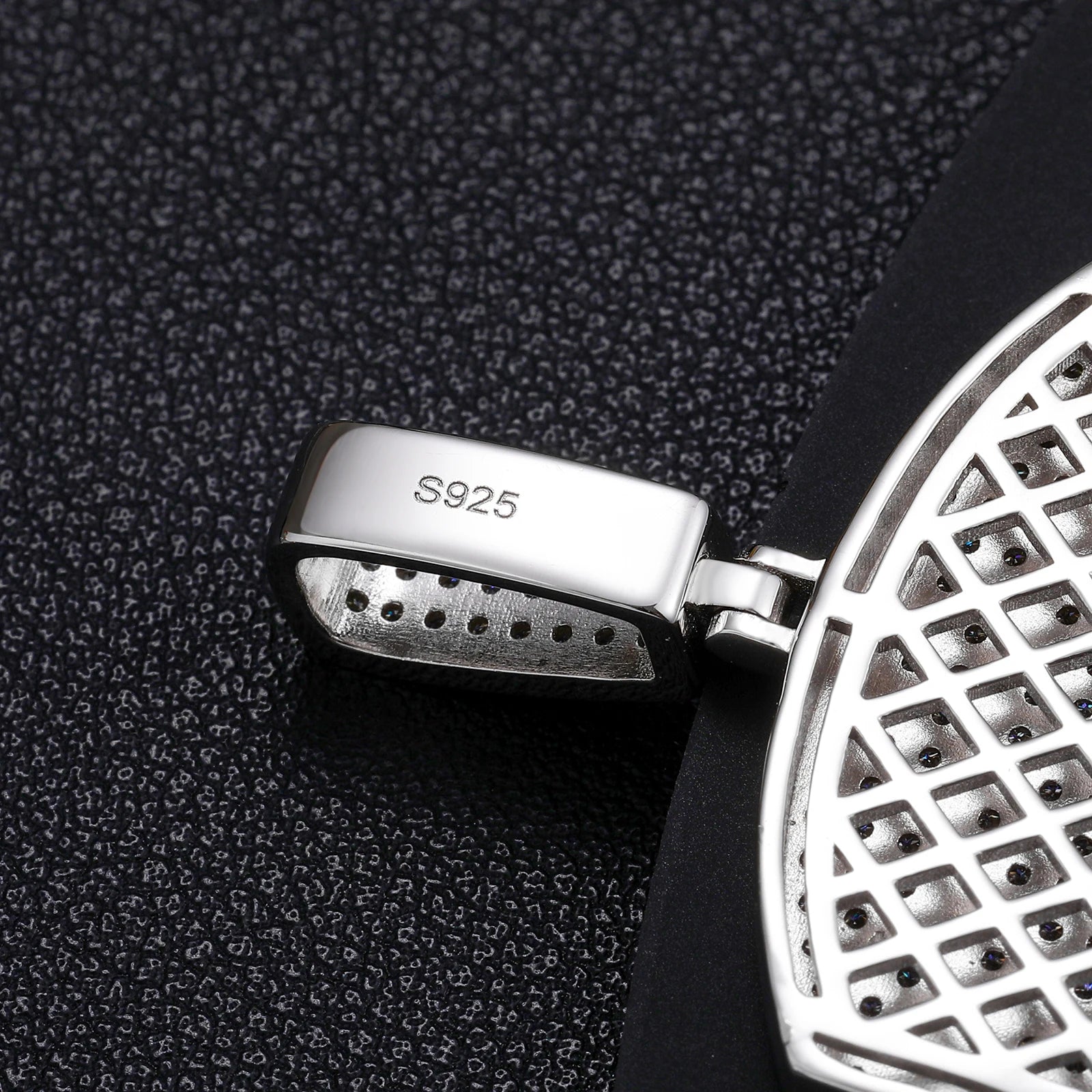 The Spark | VVS Iced Blinged Out Moissanite Diamond Dog Tag 925 Sterling Silver Pendant