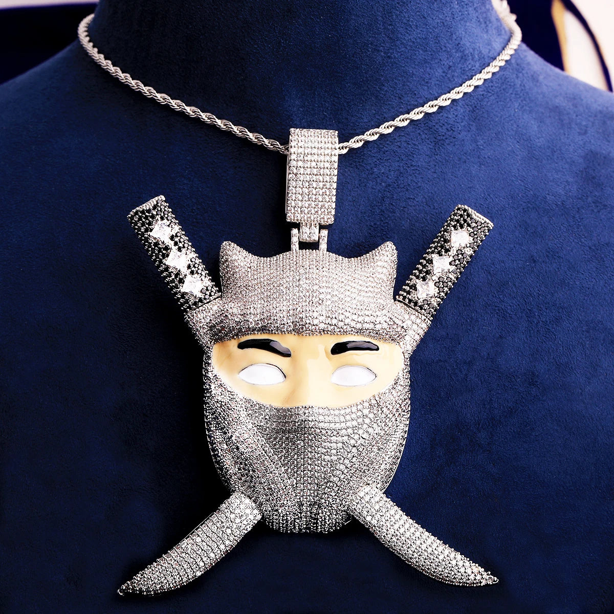 The White Ninja | VVS Diamond CZ Limited Edition Sheath Sword Ninja Hip Hop Pendant