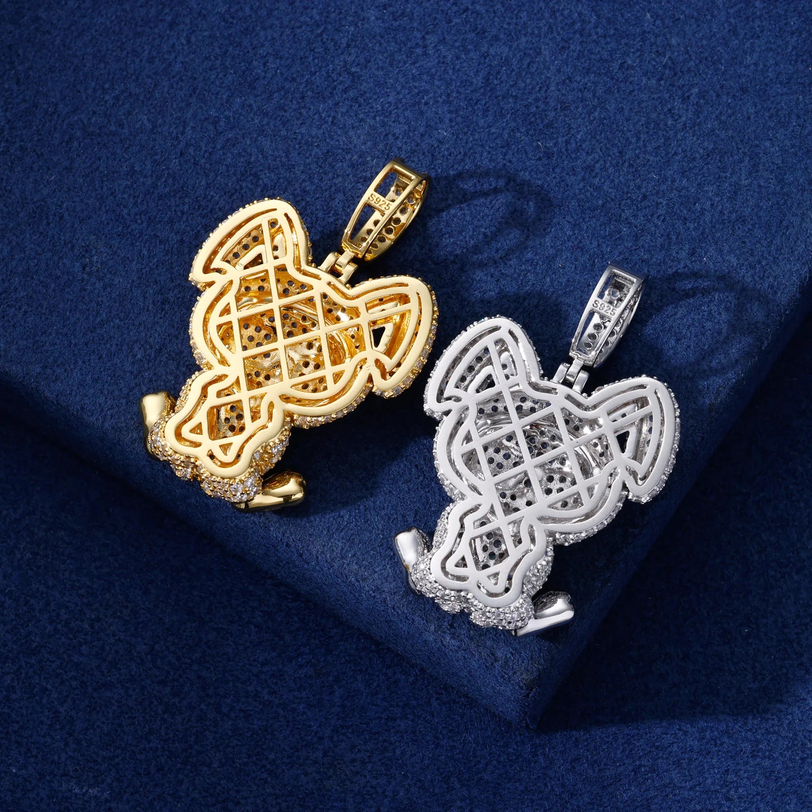 Kid-Bunny | 925 Sterling Silver Hip Hop Moissanite Diamond Kid Bunny Pendant