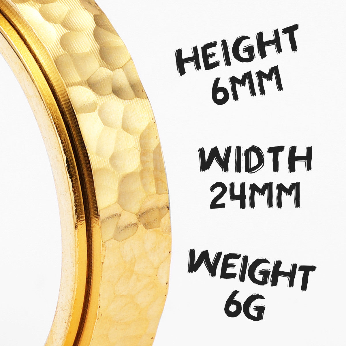 Meteorite | 316L No Fade Stainless Steel Fidget Spinner Style Street Style Rings