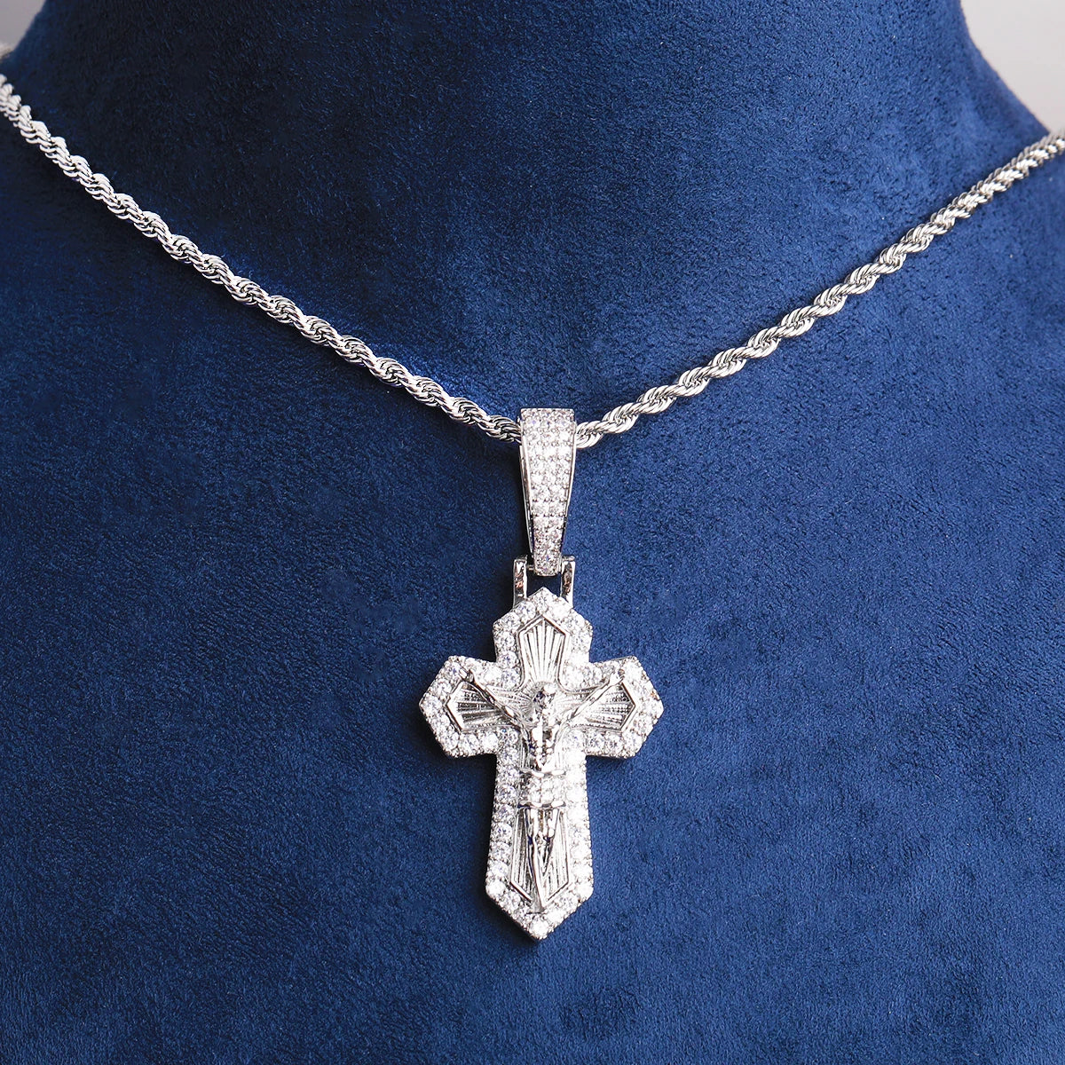 Your Sins | VVS Diamond CZ 5AA+ Jesus Piece Crucifix Hip Hop Pendant Chain