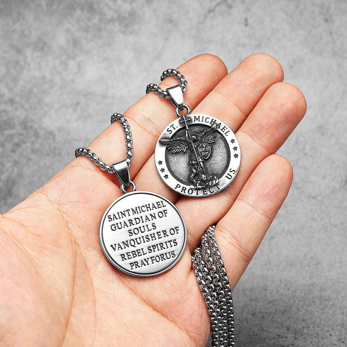 Guardian Of Souls | St Michael No Fade Stainless Steel Street Wear Spiritual Pendant
