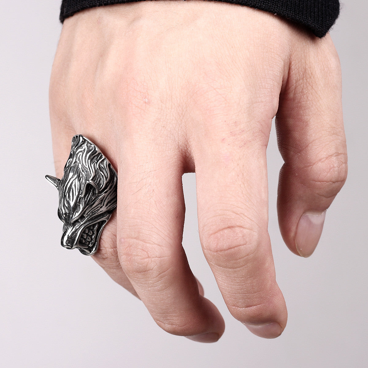 Hungry Wolf | 316L Solid Stainless Steel Men's Hungry Like A Wolf Ring