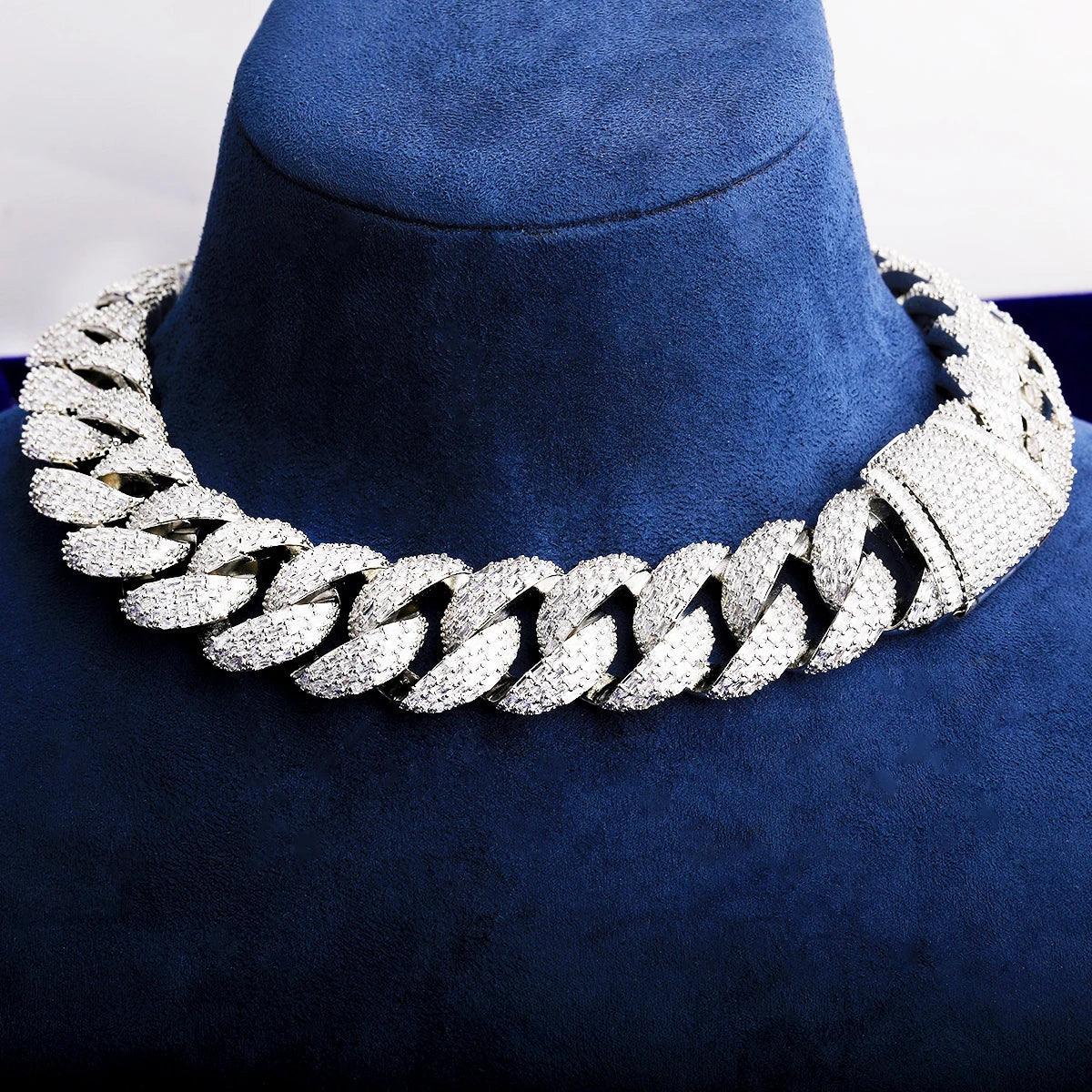 Baguette Street | VVS Diamond CZ Iced Bling Out Designer Cuban Link Chain Necklace