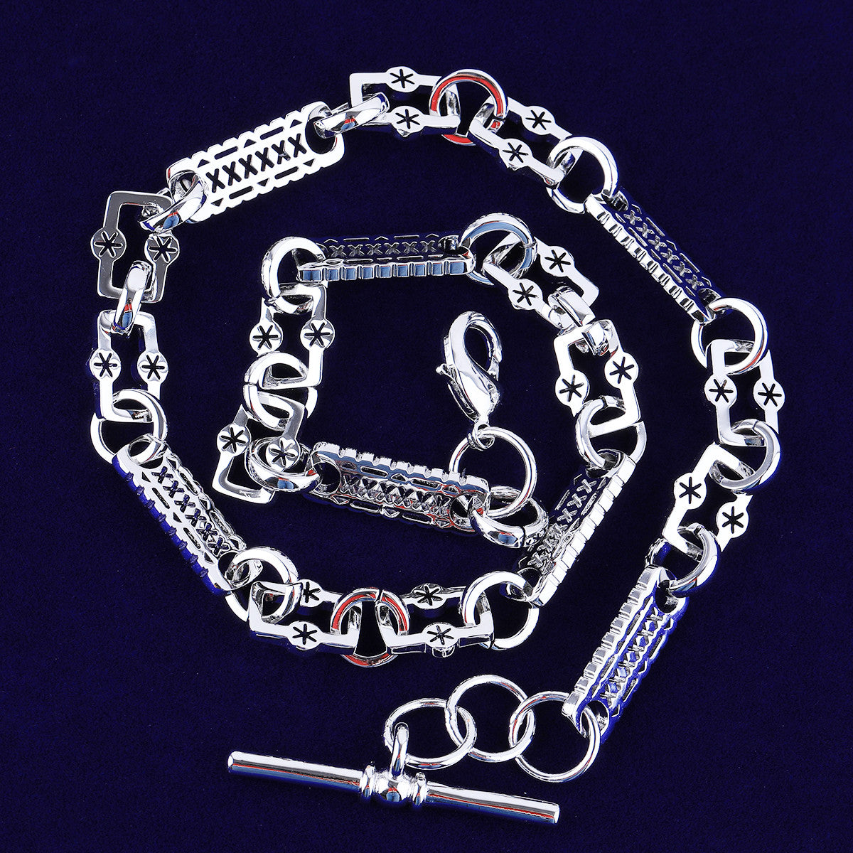 T- Bar | Designer Star Link 24k 925 Silver Rose Gold Street Wear Chain Necklace