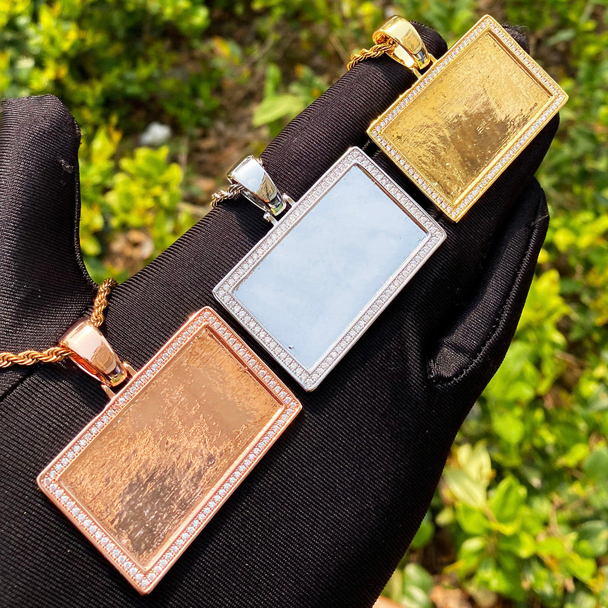 Framed Love | VVS Diamond CZ Custom Made Iced Blinged Out Photo Pendant Chain