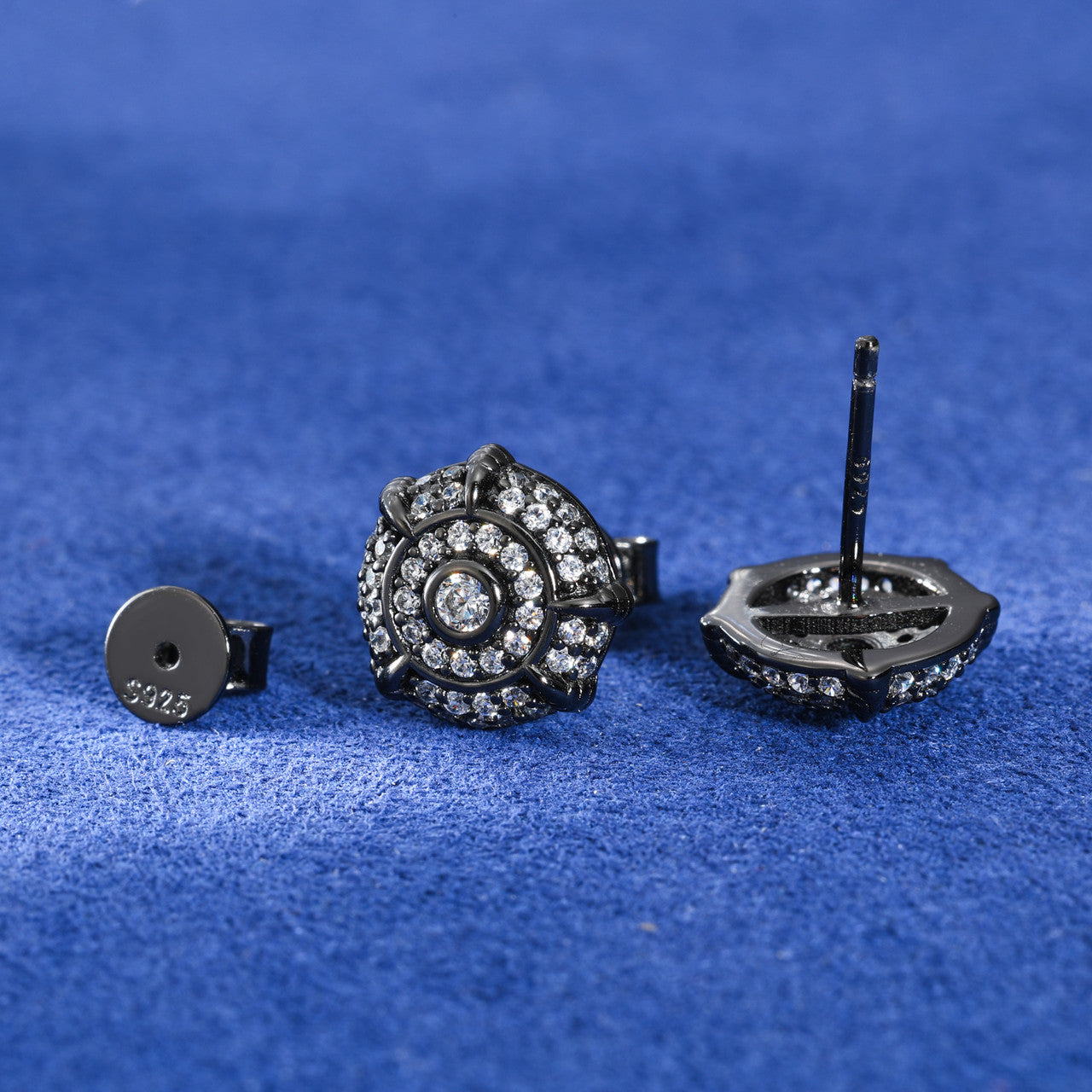 Dragon Claw | Sterling Silver Moissanite Diamond 18k Gold Black Hip Hop Earrings