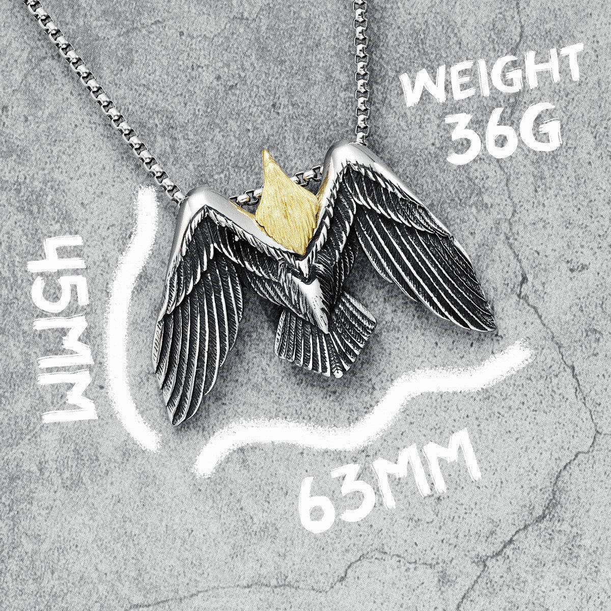 Soaring Eagle | 316L Stainless Steel Street Style Hip Hop Flying Eagle Pendant