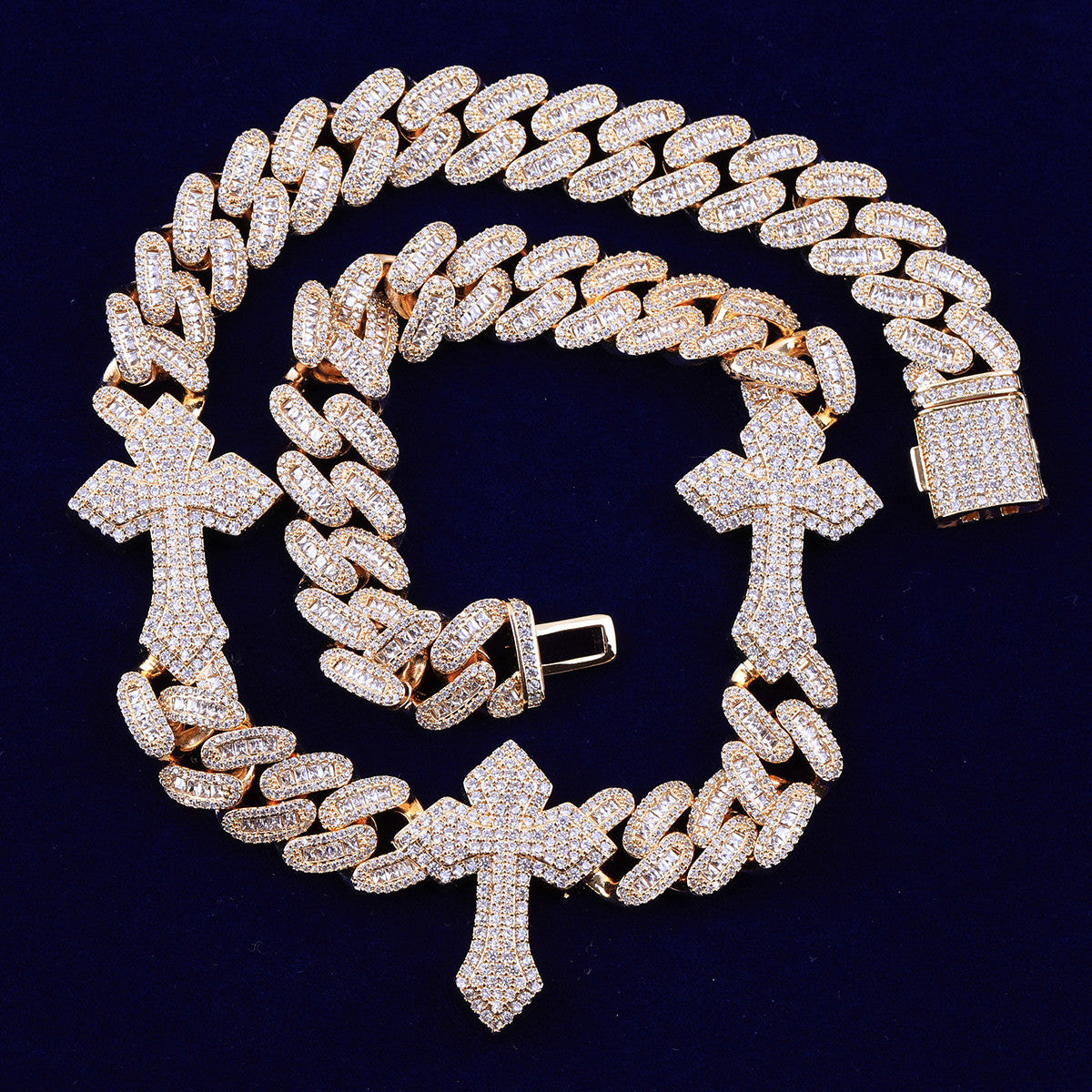 The Cuban Cross Link | VVS Diamond CZ 5A Iced Blinged Out Chain Necklace
