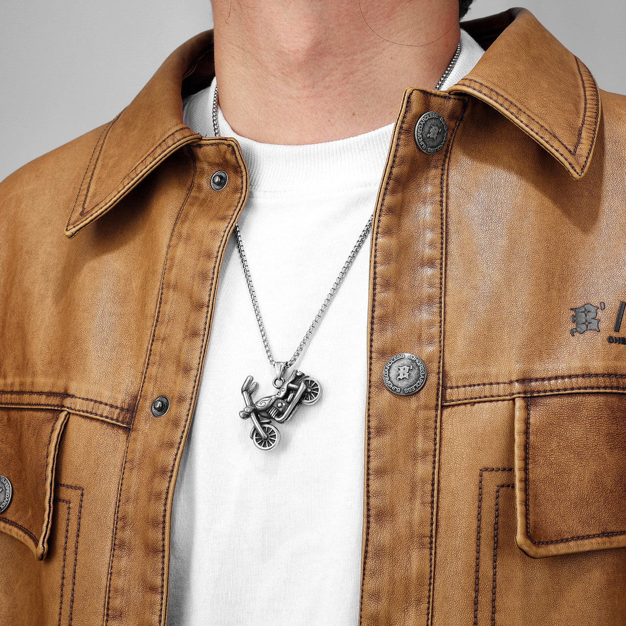 Motorcycle | 316L Solid No Tarnish Stainless Steel Chopper Biker Street Wear Pendant