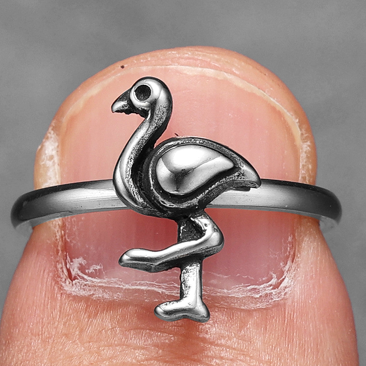 Flame Bird | 316L No Fade Stainless Steel Flamingo Stylish Rings