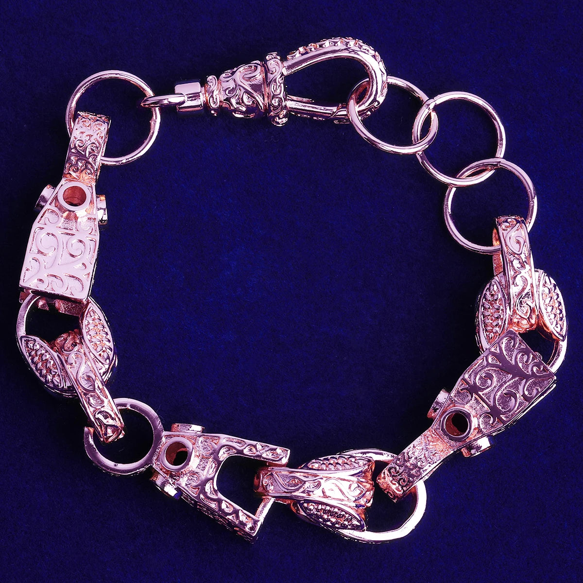 Loyal Royalty | D Block Belcher Clasp Rolo Link Clean Hip Hop Bracelet