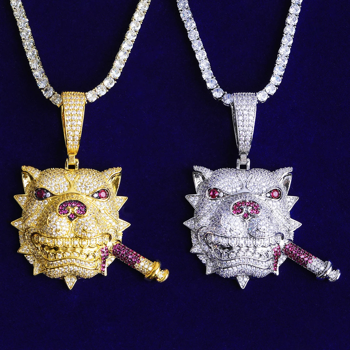 Pit Boss ll | VVS Diamond CZ Cigar Smoking Pit Bull Hip Hop Pendant Chain