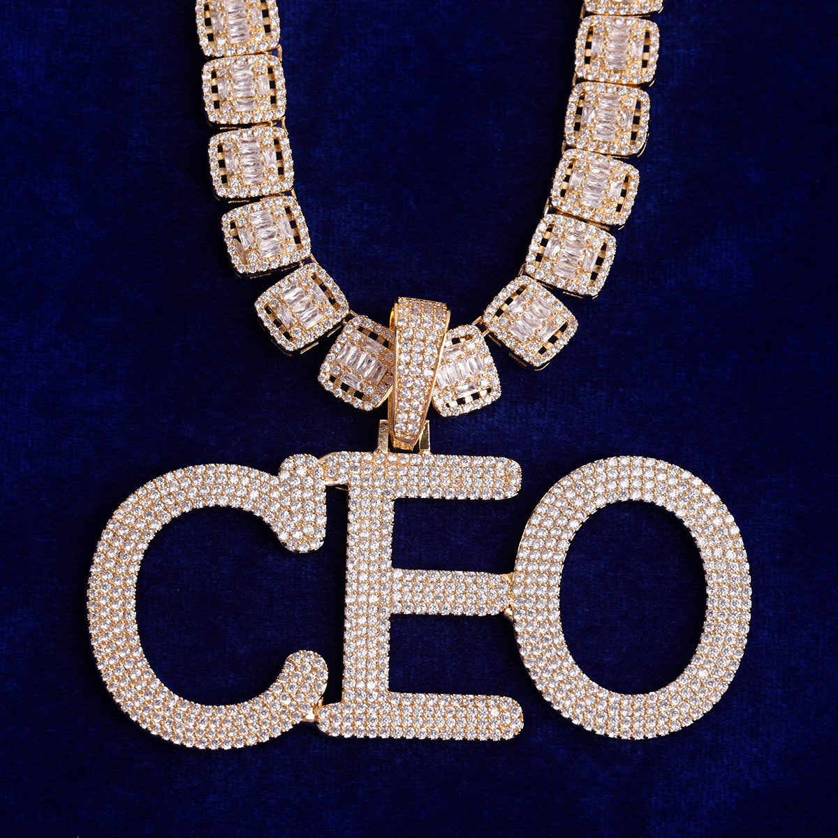 Company Ballin | Prong Set Cluster Stone Custom Made Iced Blinged Out Pendant