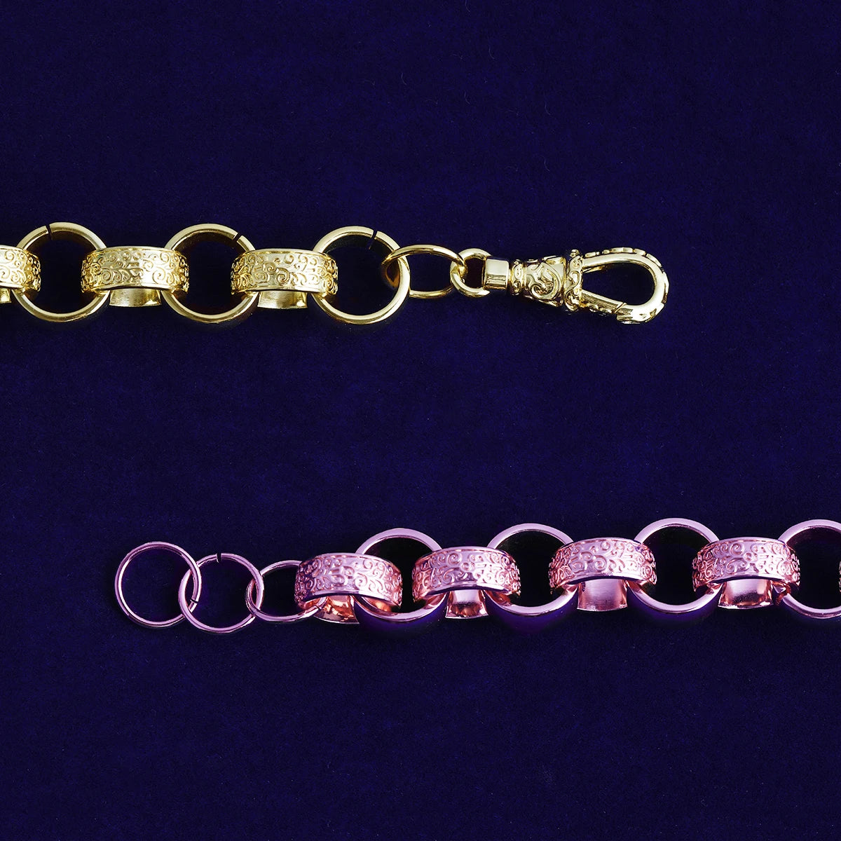 Filigree Chain | 20mm Rolo Link 24k Gold 925 Silver Belcher Clasp Hip Hop Chains