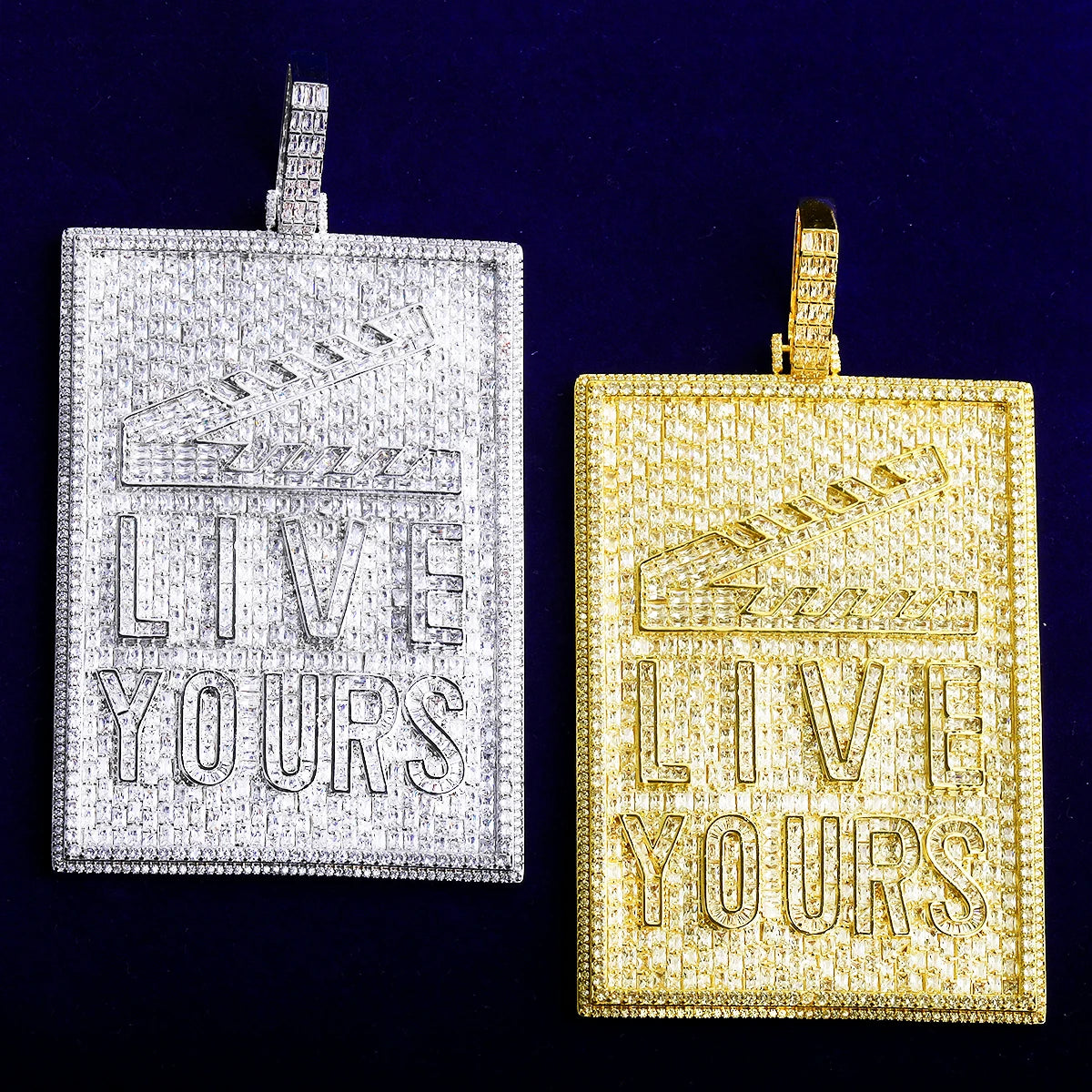 The World Stage | VVS Diamond CZ Live Yours Iced Blinged Out Hip Hop Pendant