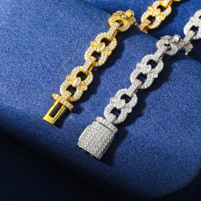 Infinity Iris | Moissanite Diamond Iced Blinged Out 925 Sterling Silver Necklace Bracelet Sets