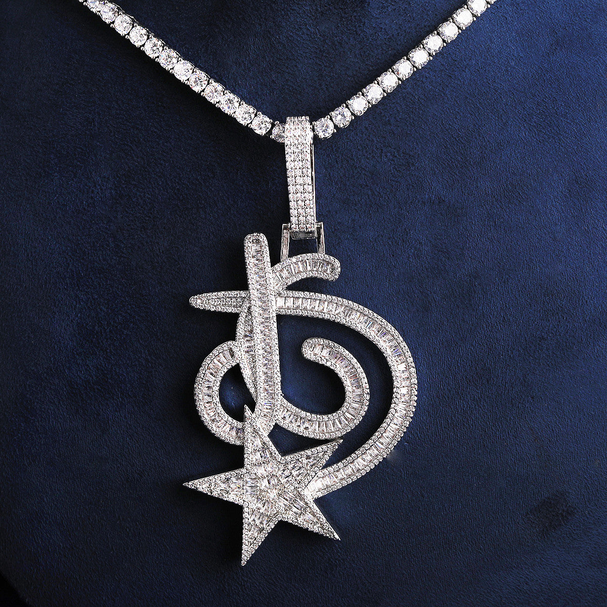 JG Star | VVS Diamond CZ Super Star Iced Blinged Out Hip Hop Pendant Chain Necklace