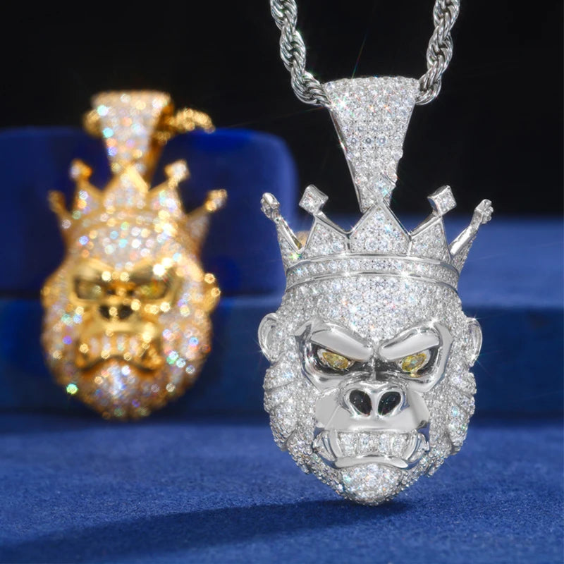 Real in The Field | King Kong Moissanite Diamond Solid Sterling Silver Hip hop Pendant