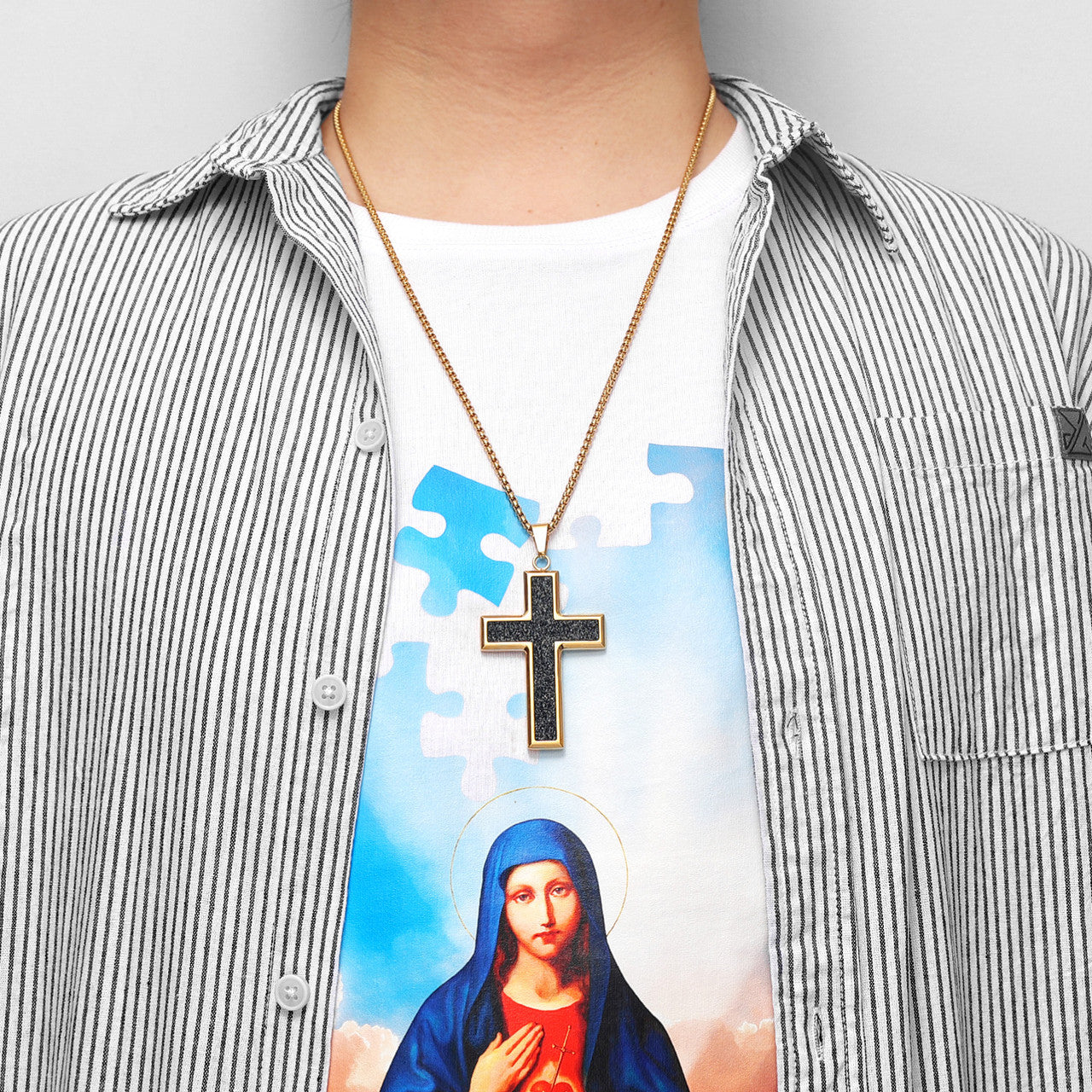 Shining Cross | 316L Simple Luxury No Fade Stainless Steel Hip Hop Cross Pemdant