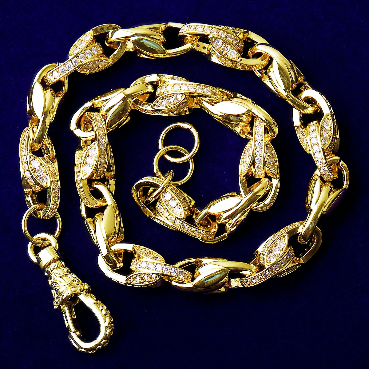 Iced Luxury | Tulip Bulb VVS Diamond CZ Designer Link Hip Hop Chain Necklace