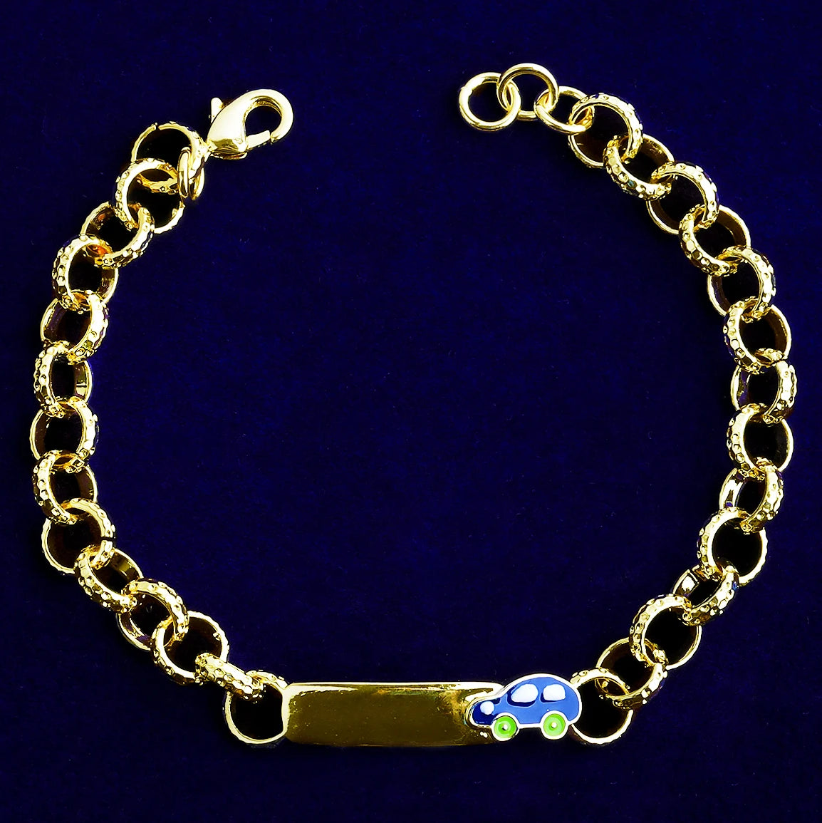 My Wheels | Rolo Link ID Tag Hip Hop little Mini Buggy Car Lobster Clap Bracelet