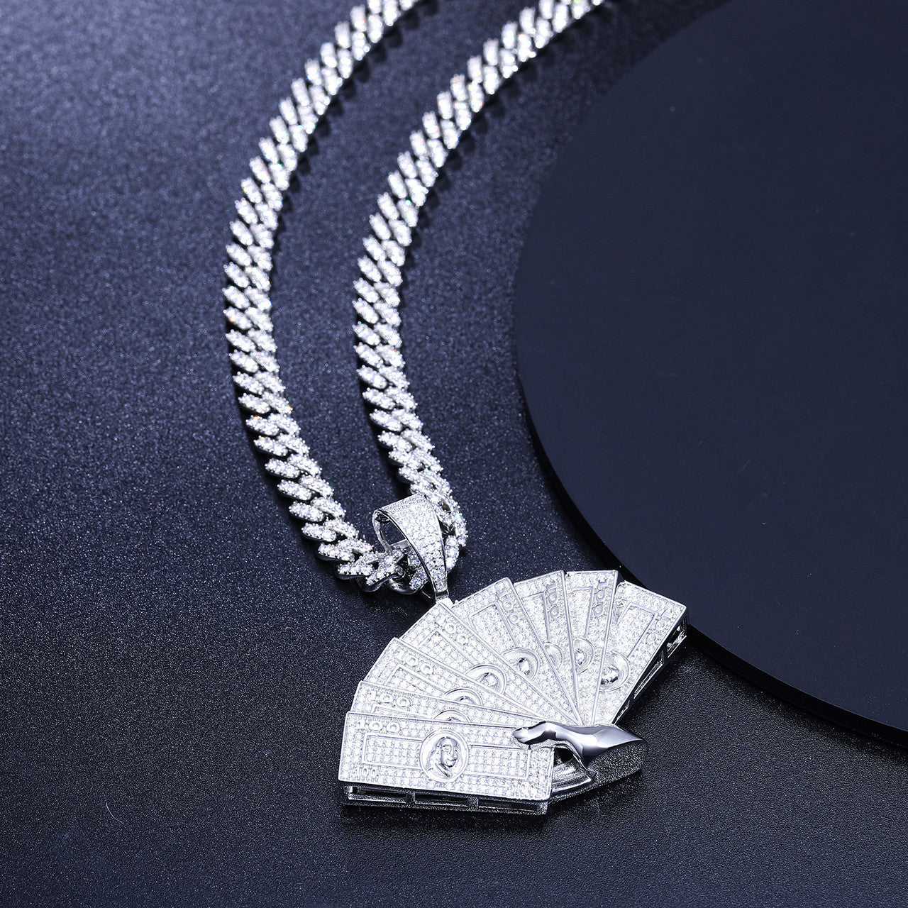 Big Money Grip | Sterling Silver VVS Diamond Holding 100's Hip Hop Pendant