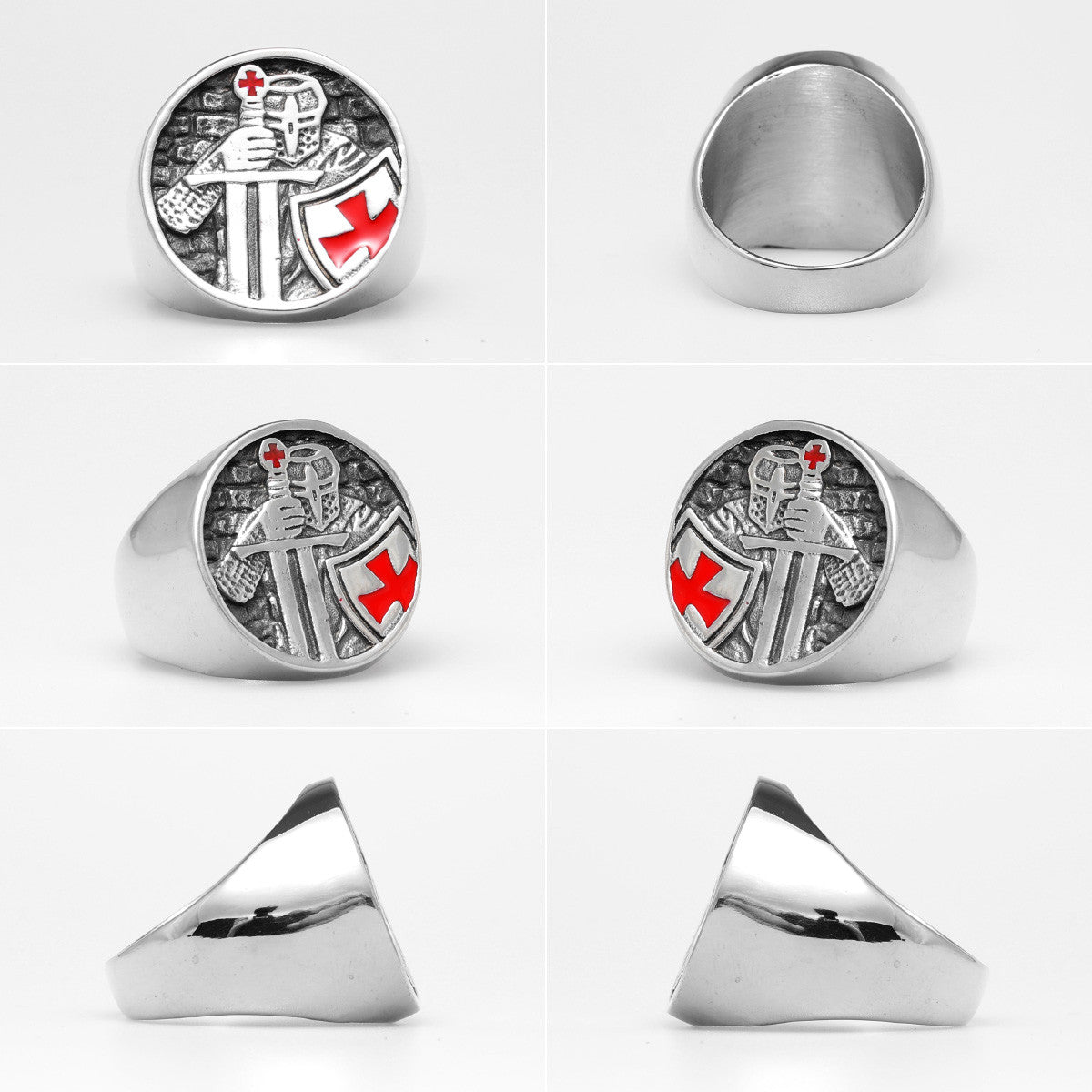 Paladin Defender | Stainless Steel Strength Perseverance Street Wear Rings