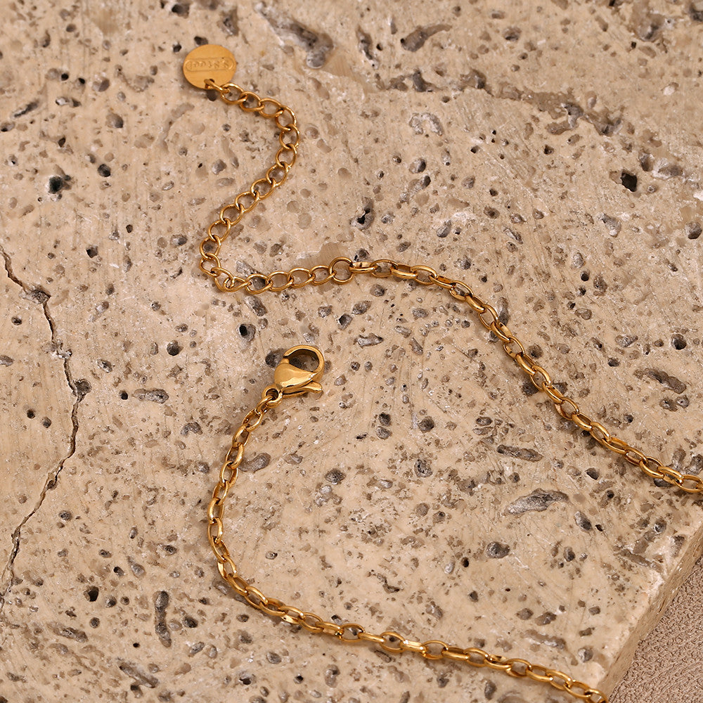 18k Gold Silver Waterproof European and American Hip-Hop Style Pendant Necklace