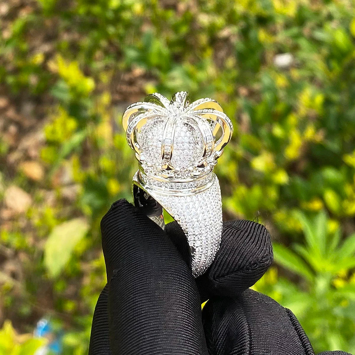 The Sovereign | Iced Bling Out VVS Diamond CZ Prong Set Crown Hip Hop Rings