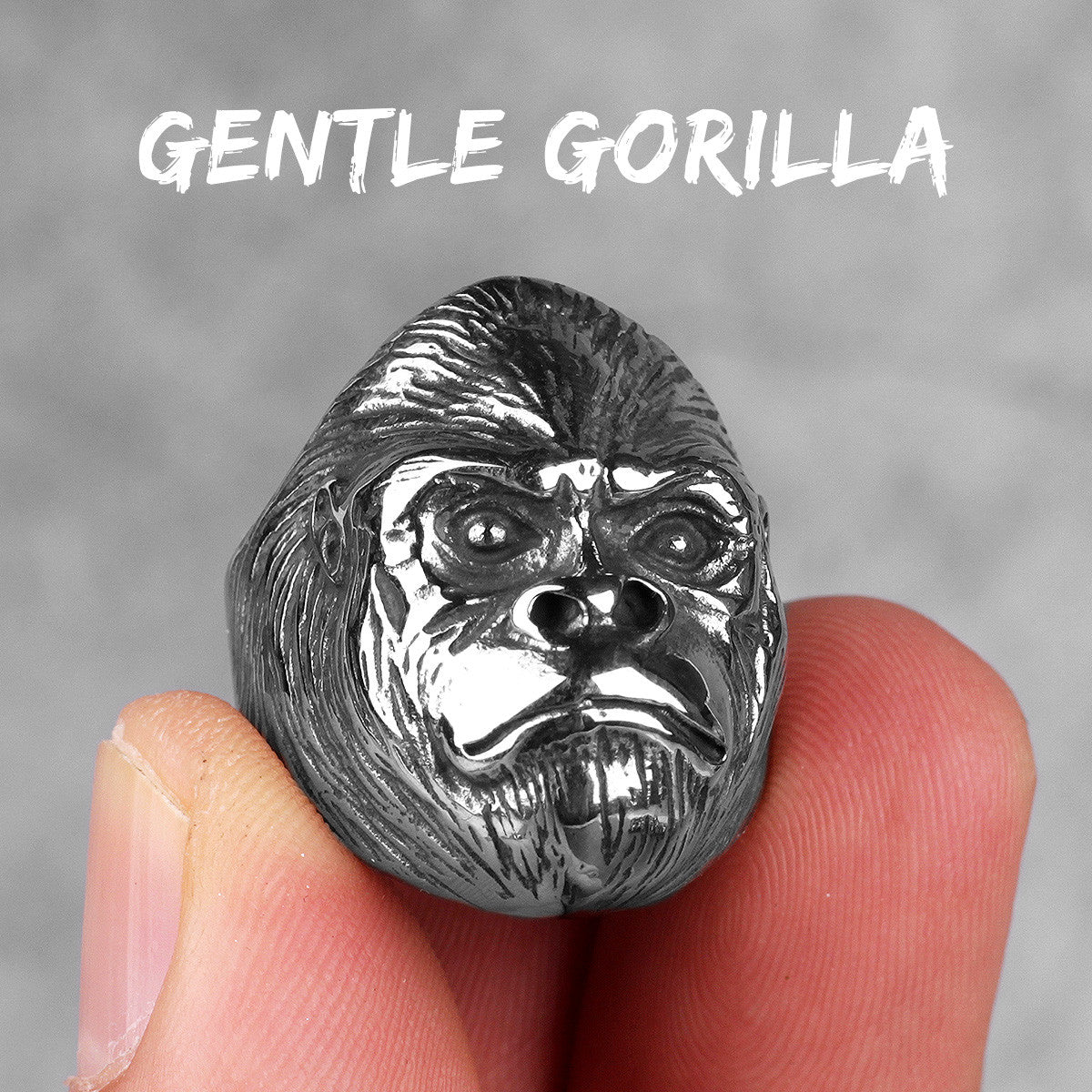 The Gorilla | 316L No Fade Stainless Steel Men Hip Hop Apeshit Streetwear Rings