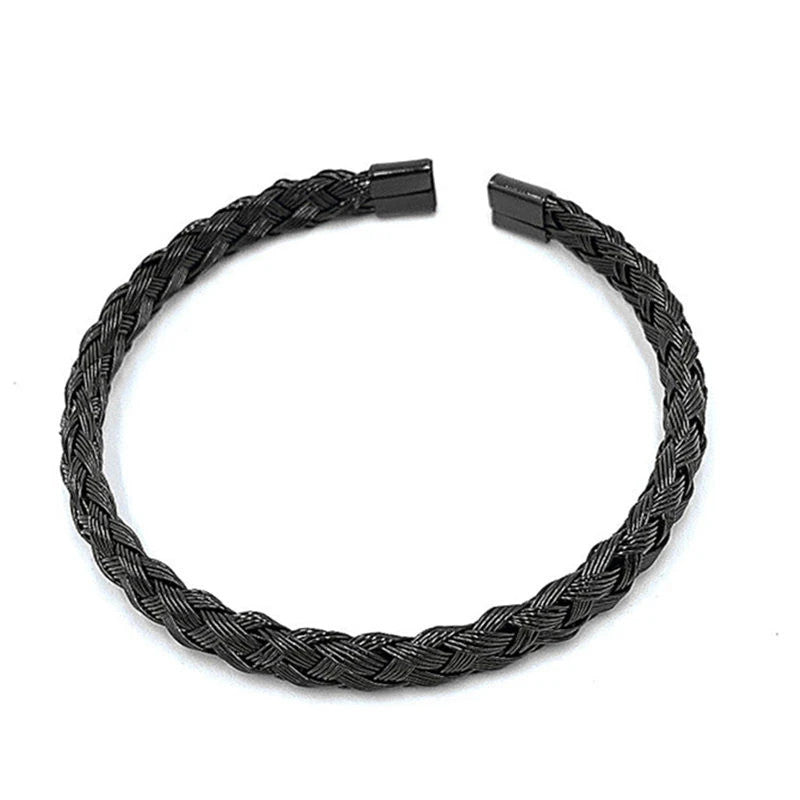 Royal Classic | Titanium Steel Hemp Weave Roman Numeral Stylish Luxury Bracelets