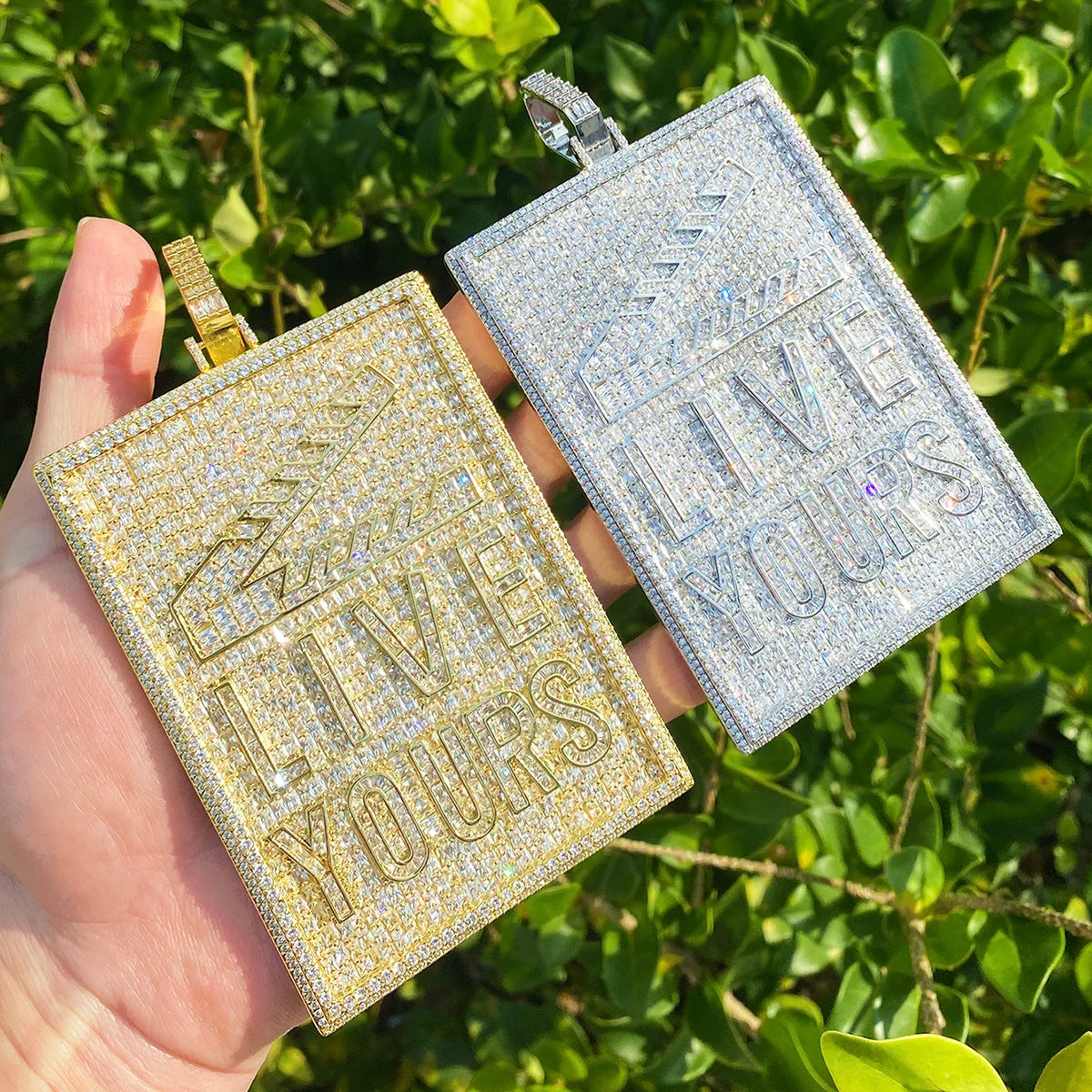 The World Stage | VVS Diamond CZ Live Yours Iced Blinged Out Hip Hop Pendant