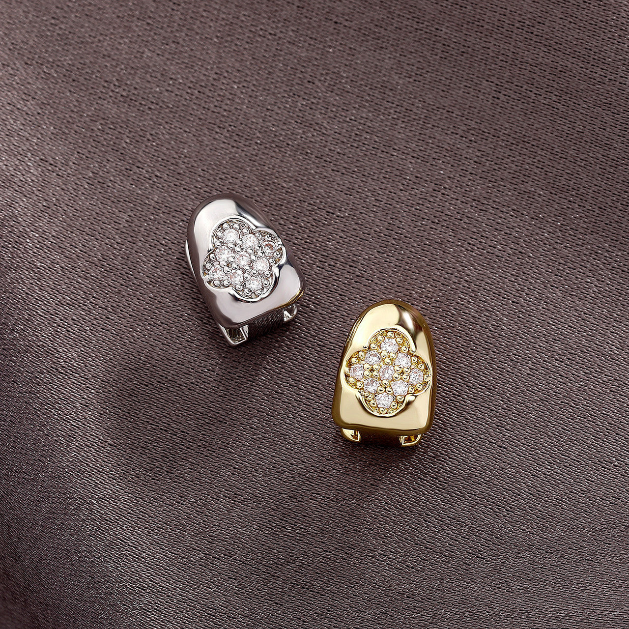 Iced HoneyComb | VVS Diamond CZ Stone 4 Prong Set Mouth Teeth Tooth Hip Hop Grillz