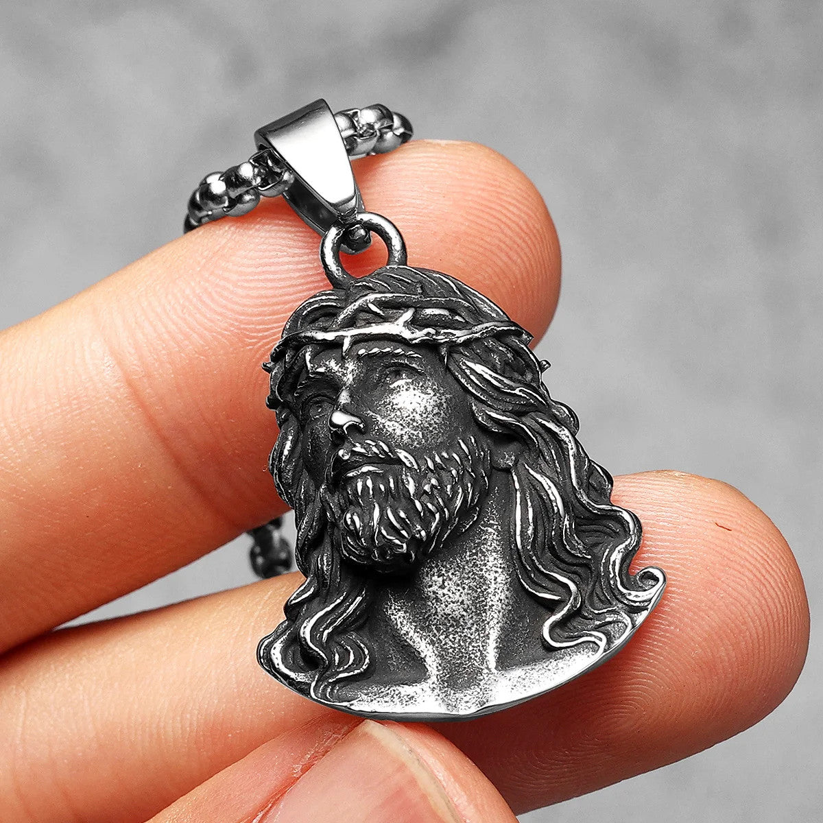 The Power Of Jesus | 316L Stainless Steel Powerful Prince Of Piece Amulet Pendant Chain
