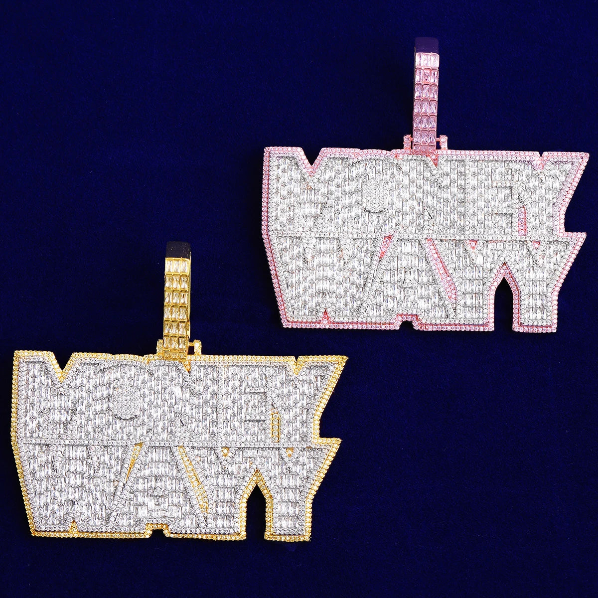 The Money Wayy | 5AA+ VVS Diamond CZ Prong Set Hip Hop Pendant Chain