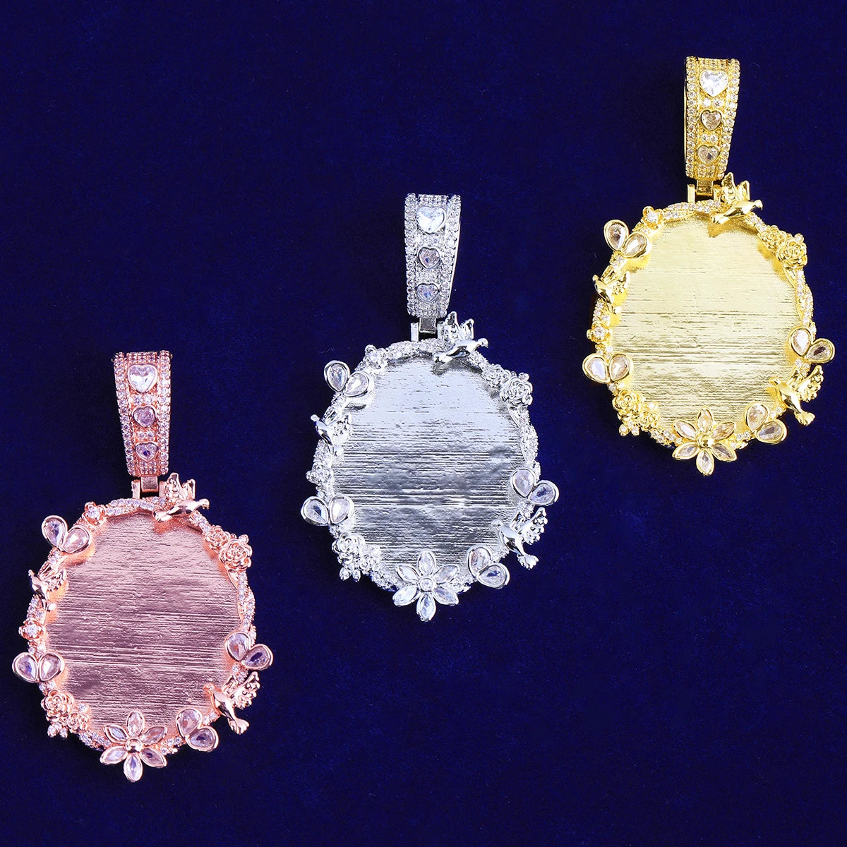 Mirror Mirror | VVS Diamond CZ Custom Photo Picture Pendant Chain Necklace