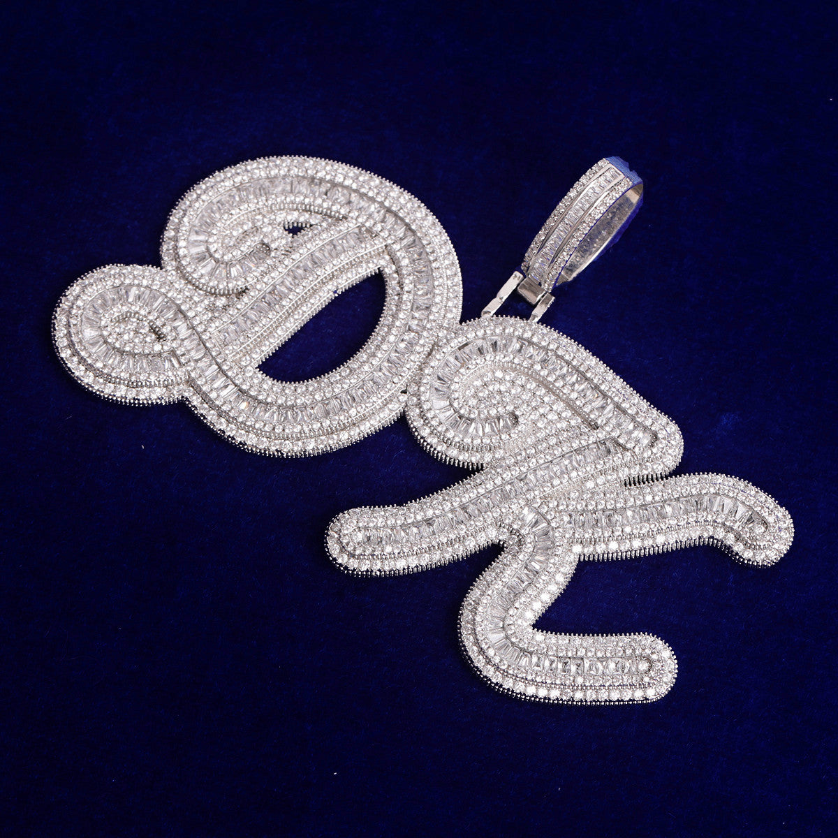 Scripted | Iced Prong Set VVS Diamond CZ Customized Hip Hop Nameplate Pendant