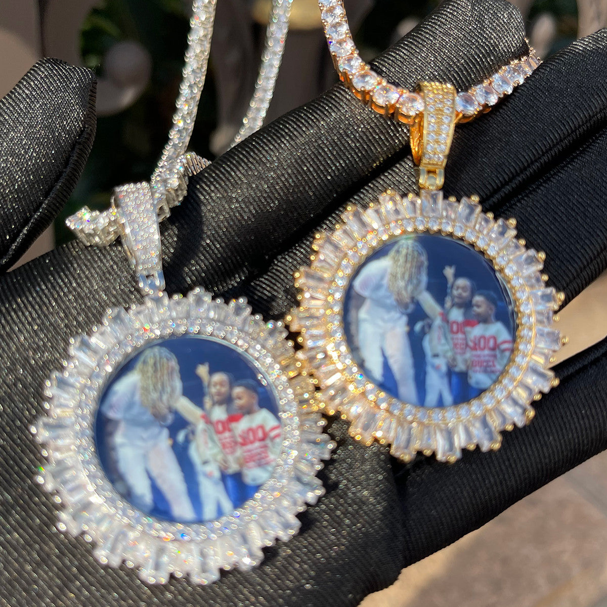Diamond Memories | Offset Baguette Custom Photo Picture Hip Hop Pendant