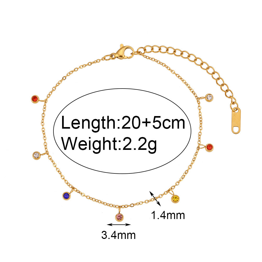 Ladies 18k Gold Over Stainless Steel Freshwater Pearl Water Resistant Anklet Ankle Bracelet
