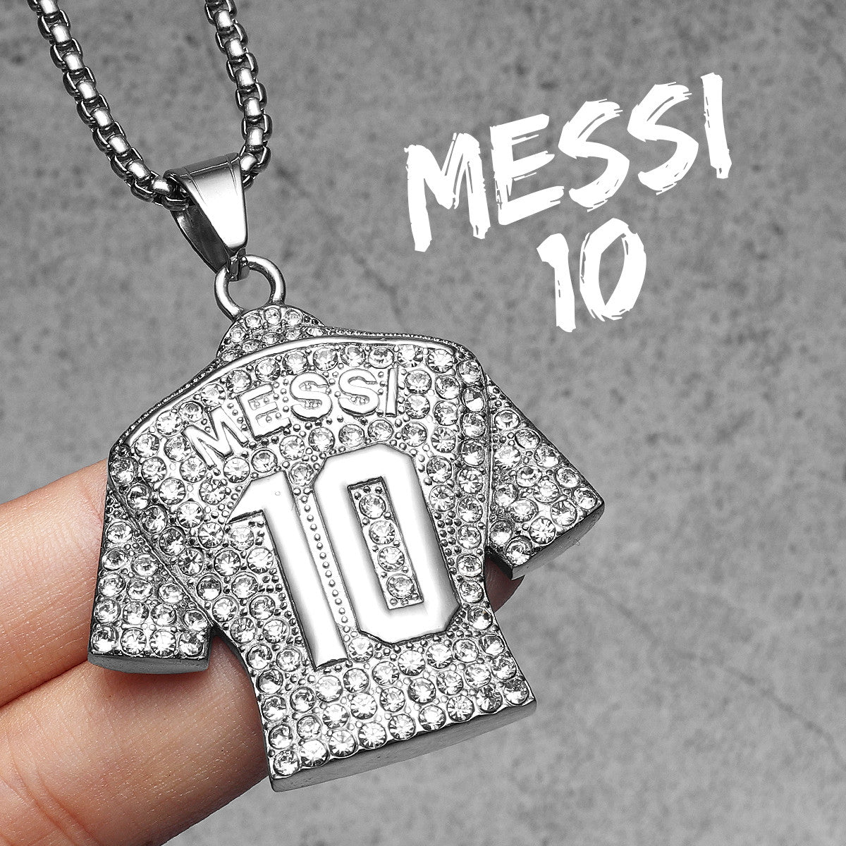 The Greats | Stainless Steel Football Jersey Messi Cristiano Ronaldo Neymar Mbappé Harland Pendants