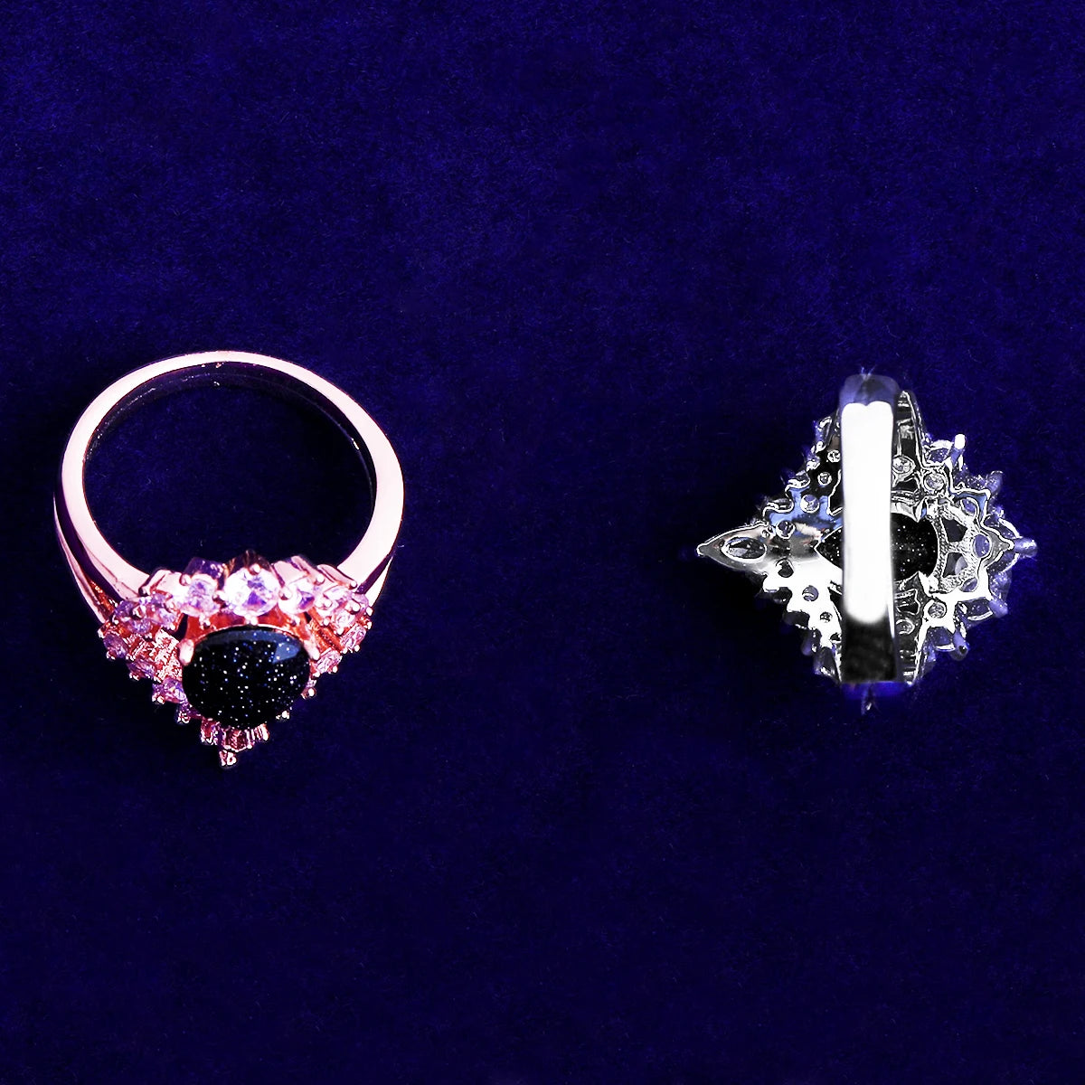 Black Rock Ice | VVS Diamond CZ Prong Set Iced Blinged Out Rings