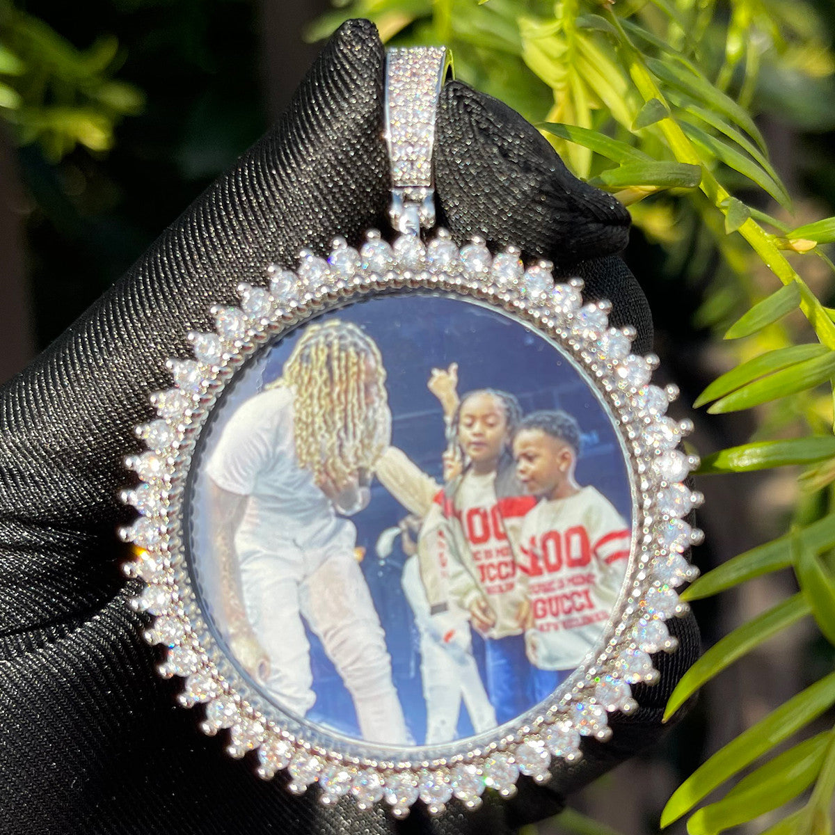 Diamond Trilogy | 3 Prong Set Custom Photo Picture Hip Hop Pendant