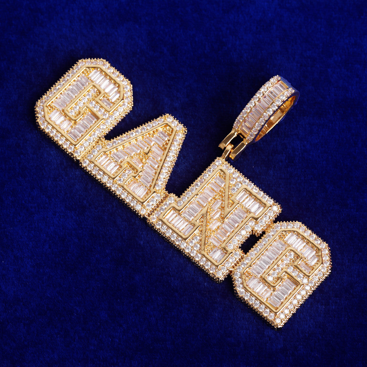 The Ice Caps | Baguette Iced VVS Diamond CZ Custom Made Hip Hop Pendant