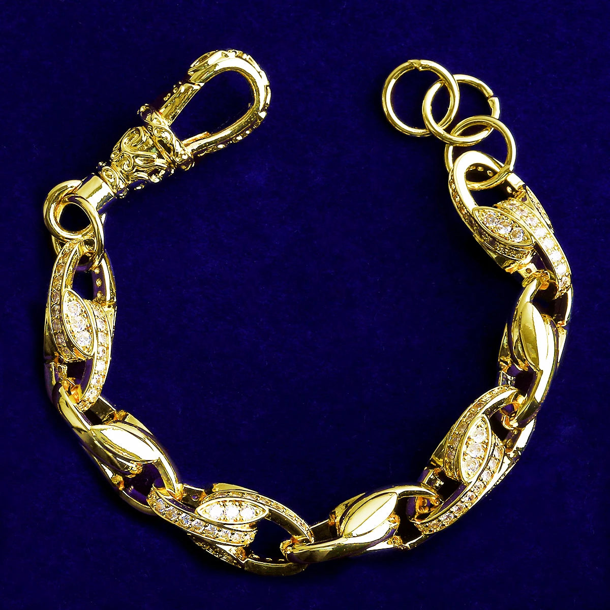 Iced Luxury | Tulip Bulb VVS Diamond CZ Designer Link Hip Hop Bracelet