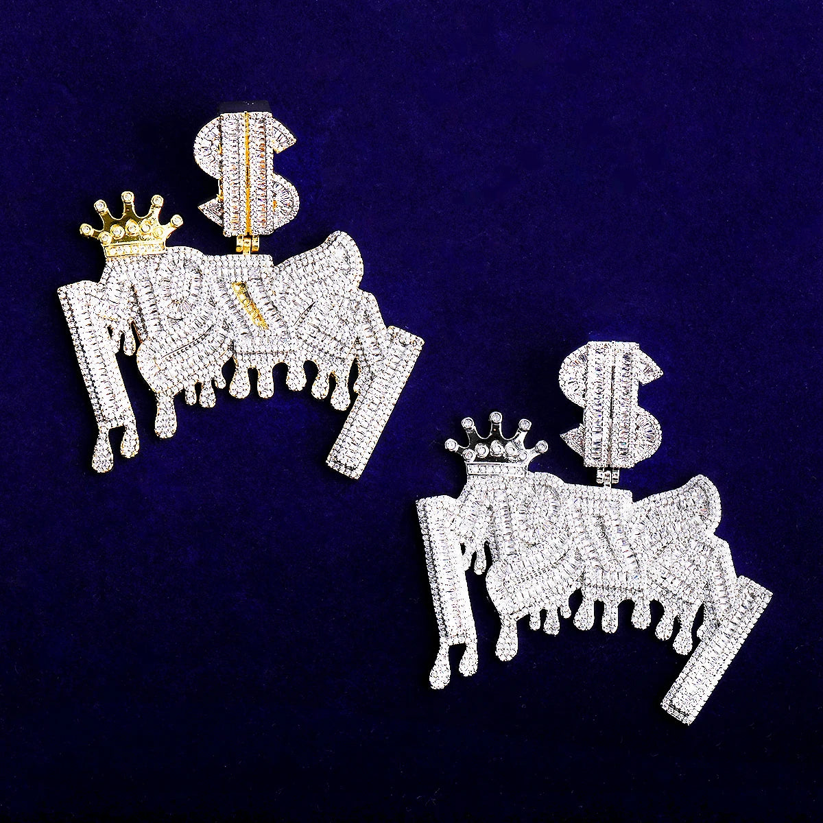 Money Money | Iced Blinged Out VVS Diamond CZ Stones Drip Hip Hop Pendant