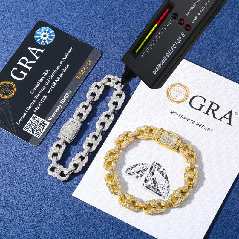 Infinity Iris | Moissanite Diamond Iced Blinged Out 925 Sterling Silver Necklace Bracelet Sets