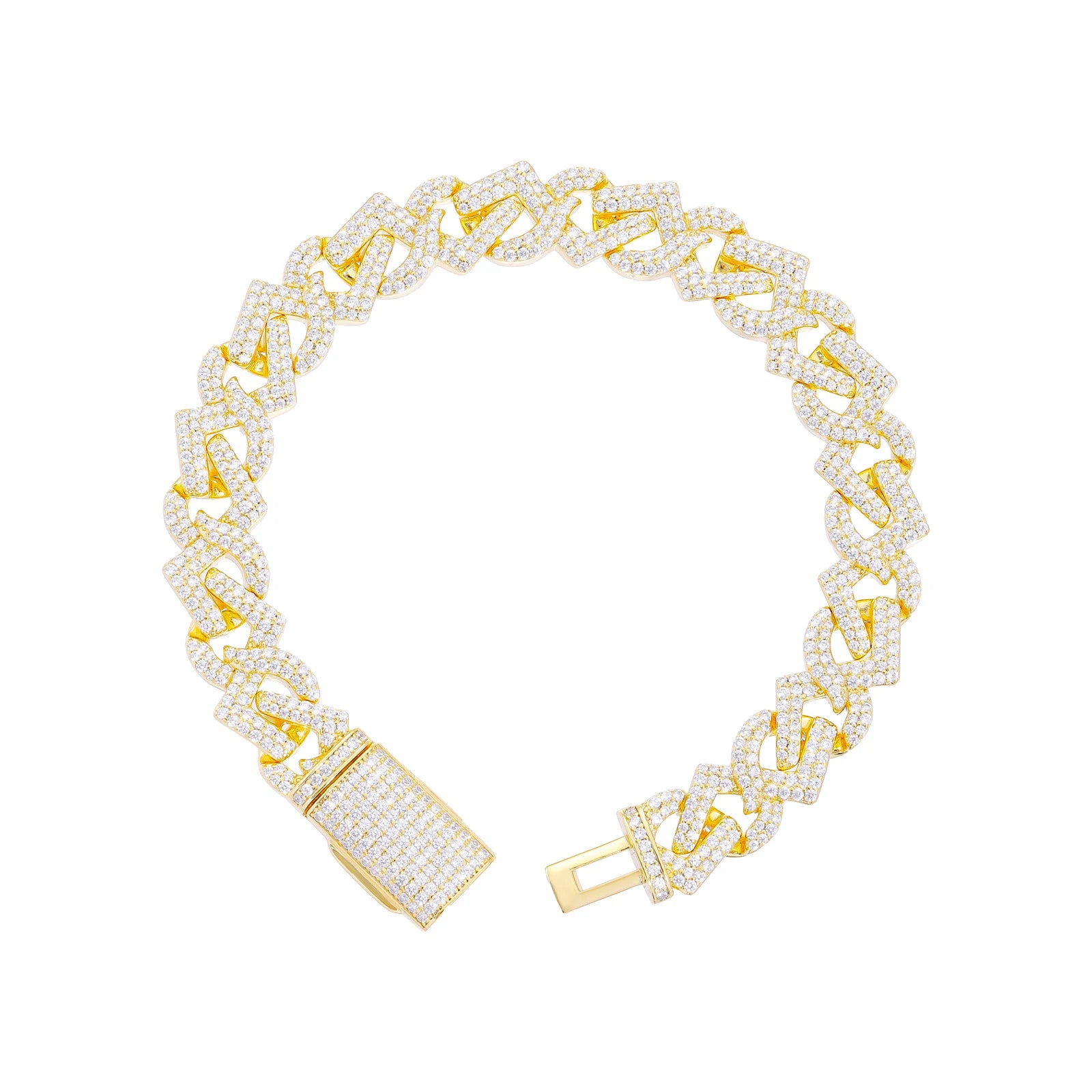 Cuban Infinite | VVS Moissanite Diamond 11mm 925 Silver Infinite Cuban Link Bracelet