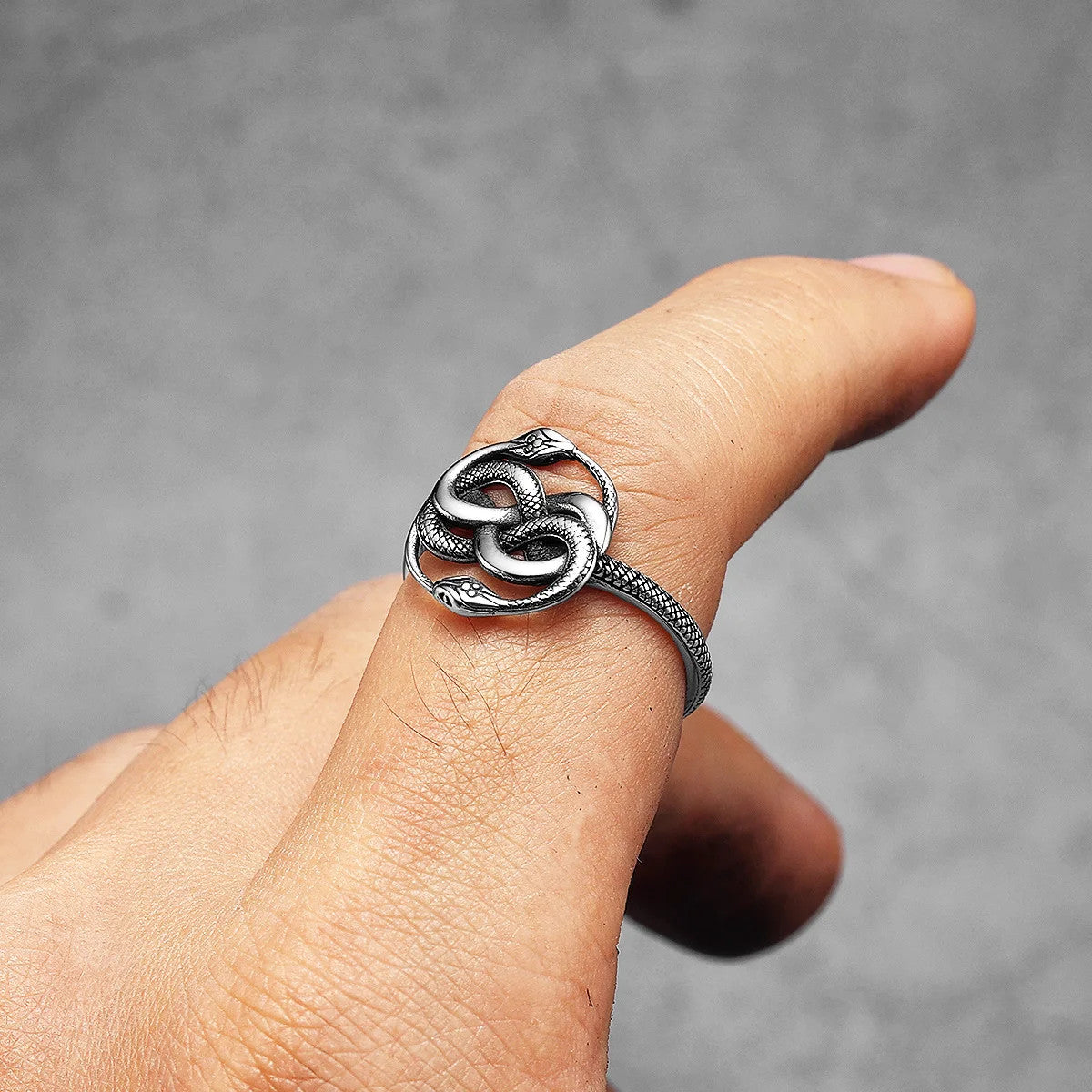 Jormungandr | 316L No Fade Stainless Steel Mythical Snake Midgard Serpent Ring